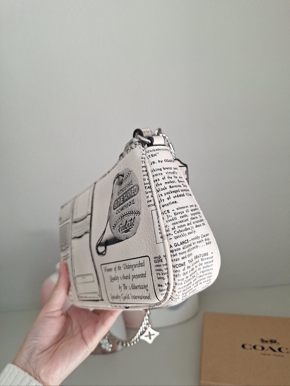 NWT Coach Nolita 19 With Newspaper Print CDC27 - Picture 8 of 11